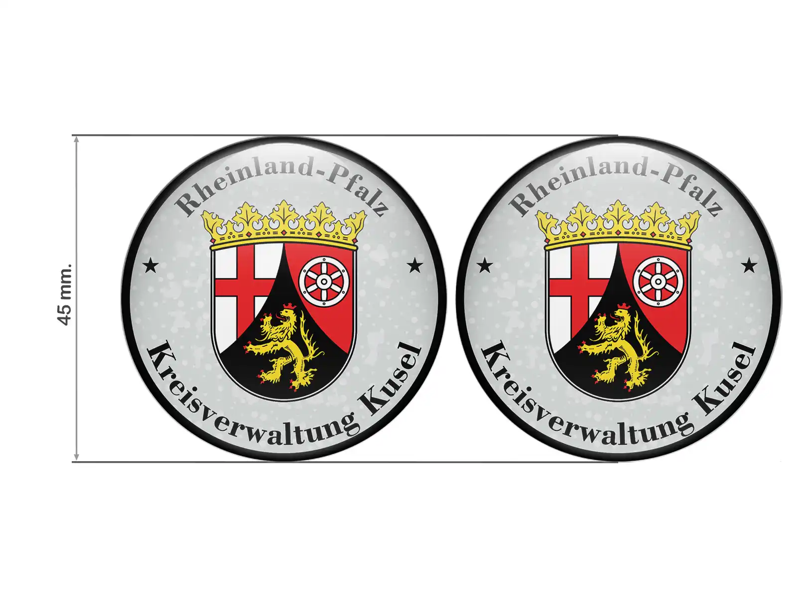 Klebemarke TÜV Kreisverwaltung Kusel Nummernschild plakette